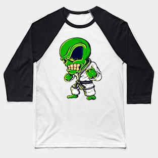 Karate Alien Retro Aliens Art Baseball T-Shirt